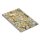  naadloos bloempatroon op een zwarte achtergrond notitieboek (Rechterzijde)