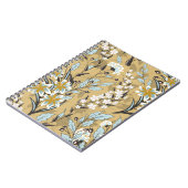  naadloos bloempatroon op een zwarte achtergrond notitieboek (Linkerzijde)