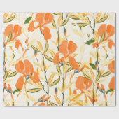 Naadloos bloempatroon. Oranje iris van de regeling Cadeaupapier (Vlak)