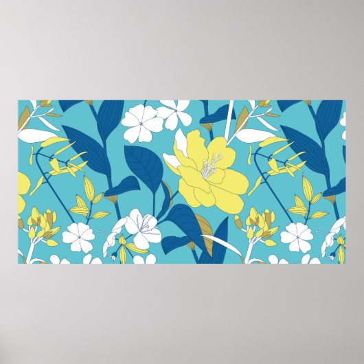Naadloos bloempatroon. poster (Voorkant)