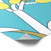 Naadloos bloempatroon. poster (Hoek)