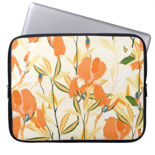 Naadloos bloempatroon. Schema Laptop Sleeve