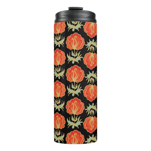 Naadloos bloempatroon thermosbeker (Voorkant)