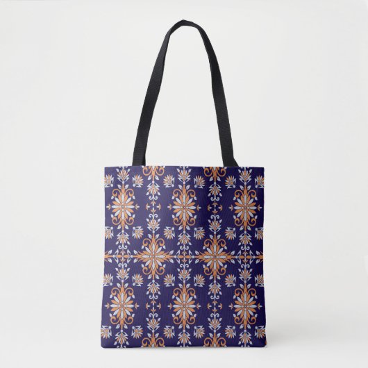 Naadloos bloempatroon tote bag (Voorkant)