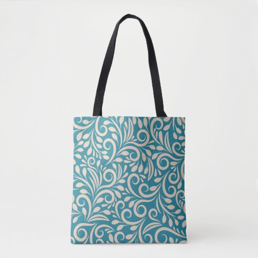 Naadloos bloempatroon tote bag (Voorkant)