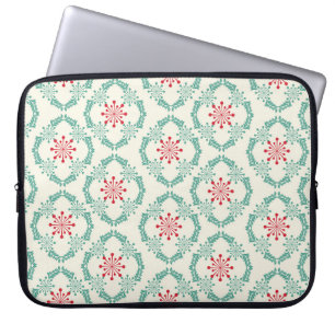 Naadloos bloempatroon van abstracte bloemen en le laptop sleeve