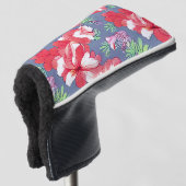 Naadloos bloempatroon van Hibiscus-bloemen Golfheadcover (3/4 voorkant)