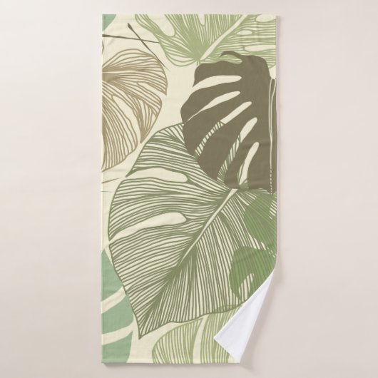 Naadloos bloempatroon van Tropische Monstera del Badhanddoek (Badhanddoek)