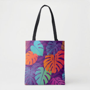 Naadloos bloempatroon van Tropische Monstera del Tote Bag