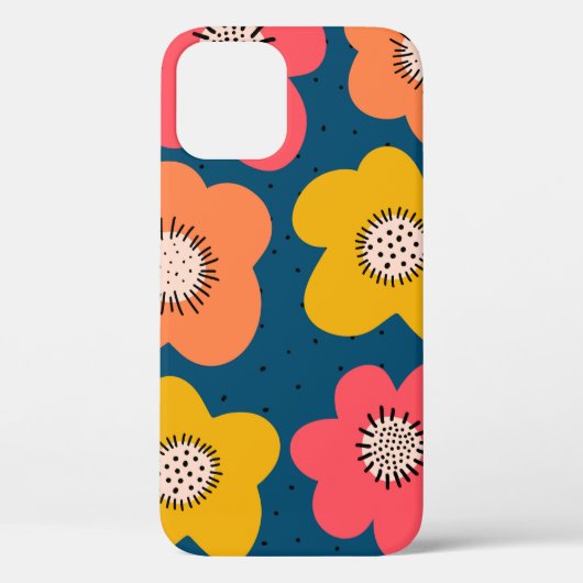 Naadloos bloempatroon. Vette floralen Scandinavian Case-Mate iPhone Case (Achterkant)