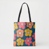 Naadloos bloempatroon. Vette floralen Scandinavian Tote Bag (Voorkant)
