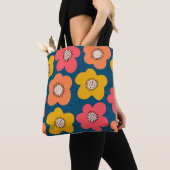 Naadloos bloempatroon. Vette floralen Scandinavian Tote Bag (Dichtbij)