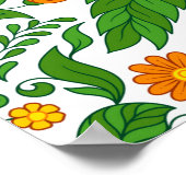 Naadloos bloempatroon, voorjaar-/zomerachtergrond. poster (Hoek)