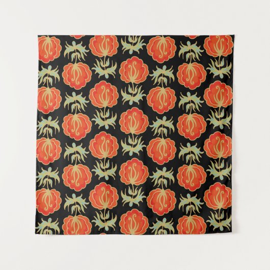 Naadloos bloempatroon wandkleed (Voorkant)