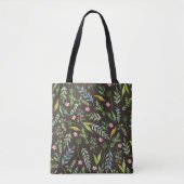 Naadloos bloempatroon. Waterverf hand getrokken Tote Bag (Voorkant)