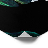 Naadloos bloempatroon. Witte en roze lelie op een Poster (Hoek)