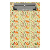Naadloos Boerderij Kip en Bloemenpatroon Mini Klembord (Voorkant)