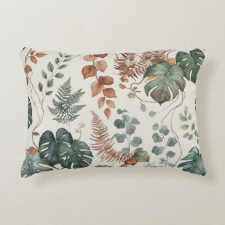 Naadloos boho botanisch patroon Bloemen Accent Kussen
