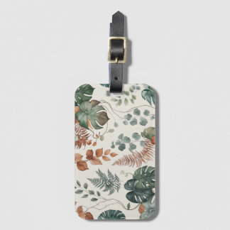 Naadloos boho botanisch patroon Bloemen Bagagelabel