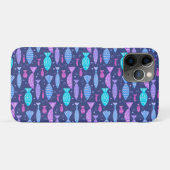 Naadloos boho-vlak patroon met doodle vissen Case-Mate iPhone case (Achterkant (horizontaal))