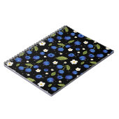 Naadloos bosbessenpatroon - Schattige fruit en blo Notitieboek (Linkerzijde)