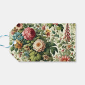 Naadloos botanisch bloemmotief cadeaulabel (Achterkant Horizontaal)
