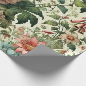 Naadloos botanisch bloemmotief cadeaupapier (Hoek)