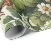 Naadloos botanisch bloemmotief cadeaupapier (Rol Hoek)