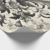 naadloos botanisch bloemmotief cadeaupapier (Hoek)