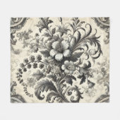  naadloos botanisch bloemmotief fleece deken (Voorkant (Horizontaal))