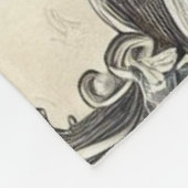  naadloos botanisch bloemmotief fleece deken (Hoek)