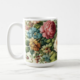 Naadloos Botanisch Bloemmotief Koffiemok