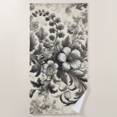  naadloos botanisch bloemmotief strandlaken (Voorkant)