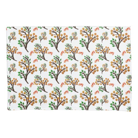 Naadloos botanisch patroon met bloemen | Schattig  Kussensloop (Voorkant)