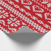 Naadloos breipatroon Noorwegen feestartikel Cadeaupapier (Hoek)