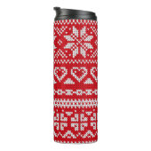 Naadloos breipatroon Noorwegen feestartikel Thermosbeker (Geroteerd rechts)