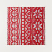 Naadloos breipatroon Noorwegen feestartikel Wandkleed (Voorkant (horizontaal))