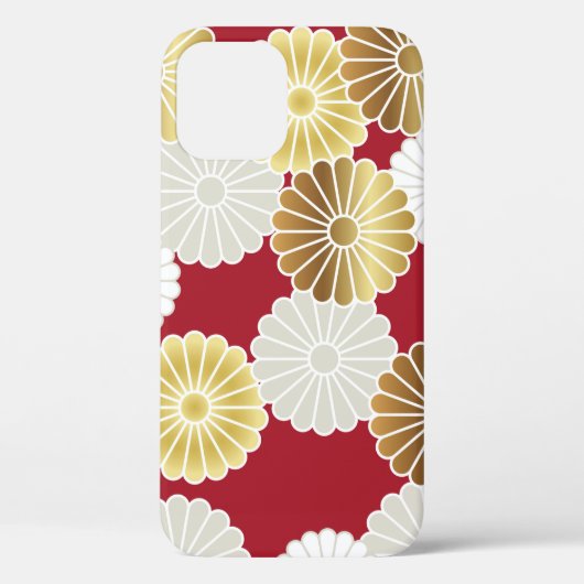 Naadloos chrysanthemumpatroon in de Japanse tra Case-Mate iPhone Case (Achterkant)