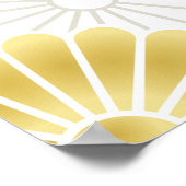 Naadloos chrysanthemumpatroon in de Japanse tra Poster (Hoek)