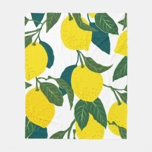 Naadloos citruspatroon.  met de hand getrokken wal fleece deken