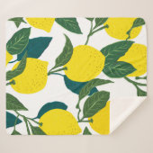 Naadloos citruspatroon.  met de hand getrokken wal sherpa deken (Voorkant (horizontaal))