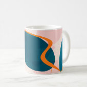 Naadloos continu helder patroon van abstracte vorm koffiemok (Voorkant rechts)