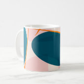 Naadloos continu helder patroon van abstracte vorm koffiemok (Voorkant links)