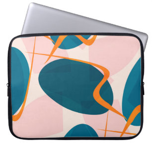 Naadloos continu helder patroon van abstracte vorm laptop sleeve
