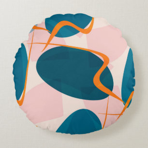 Naadloos continu helder patroon van abstracte vorm rond kussen