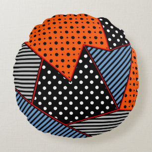 naadloos creatief patroon met geometrische composi rond kussen
