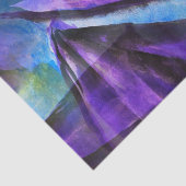 naadloos cubisme paars, blauw abstract kunstwerk tissuepapier (Detail)