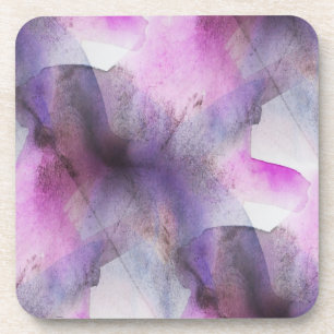 naadloos cubisme paarse abstracte kunst bier onderzetter