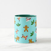Naadloos Cute Kerstpatroon Mok (Midden)
