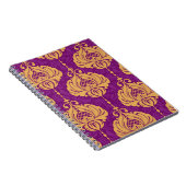  naadloos damesversieringspatroon notitieboek (Rechterzijde)